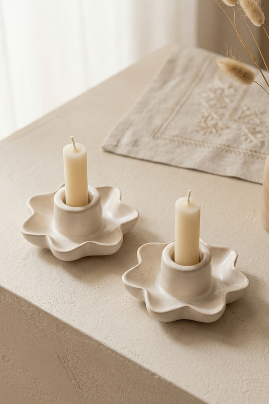 Керамічний підсвічник квітка