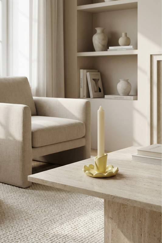 Керамічний підсвічник тюльпан жовтий