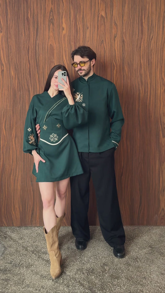 Парний образ зелений Колібрі