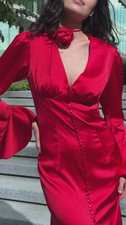 Сукня червона Перлина